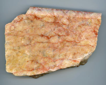 Red-yellow calcite vein with a facet, Ochoz near Brno