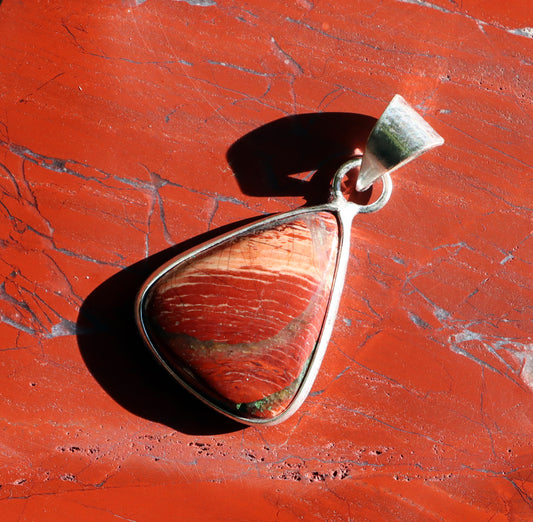 Blood jasper pendant