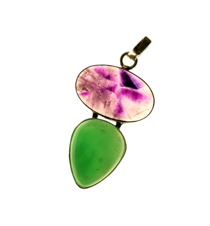 Amethyst chrysoprase pendant