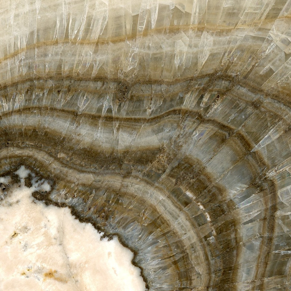 Calcite layered-stalactite