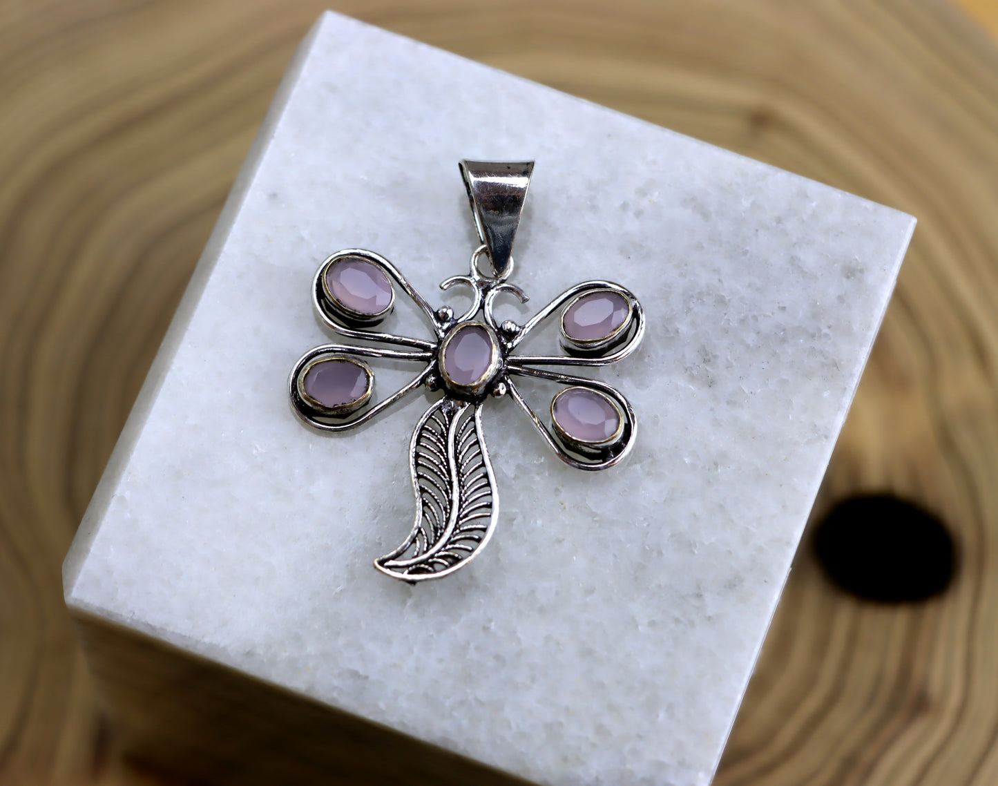 Dragonfly rosary pendant