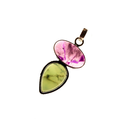 Amethyst chrysoprase pendant