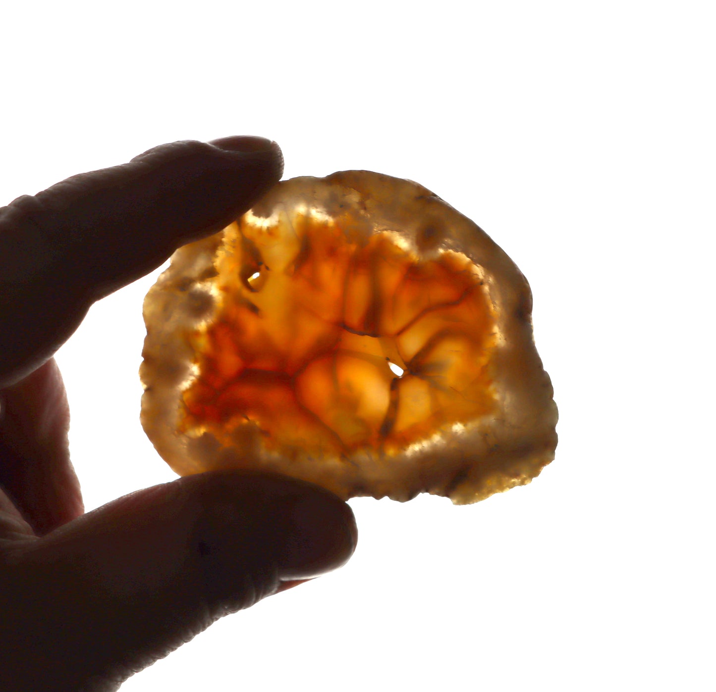 Carnelian geode slice