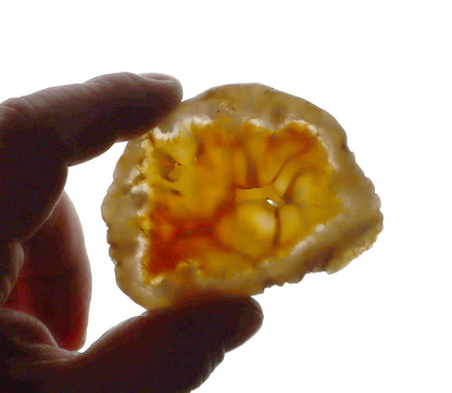 Carnelian geode slice