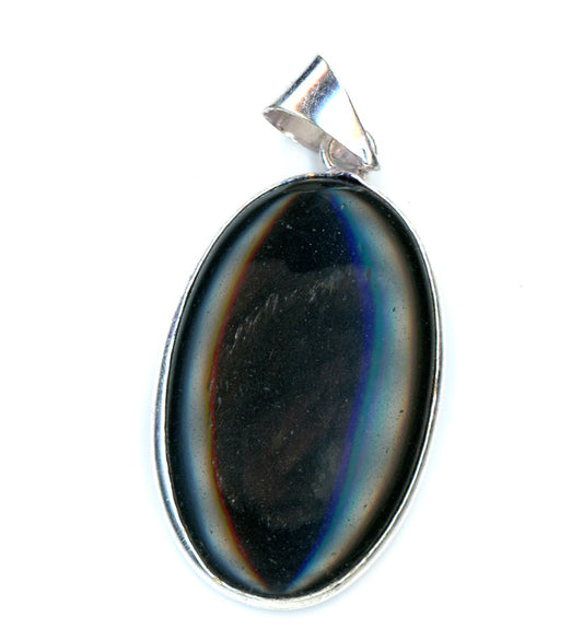 Rainbow obsidian pendant