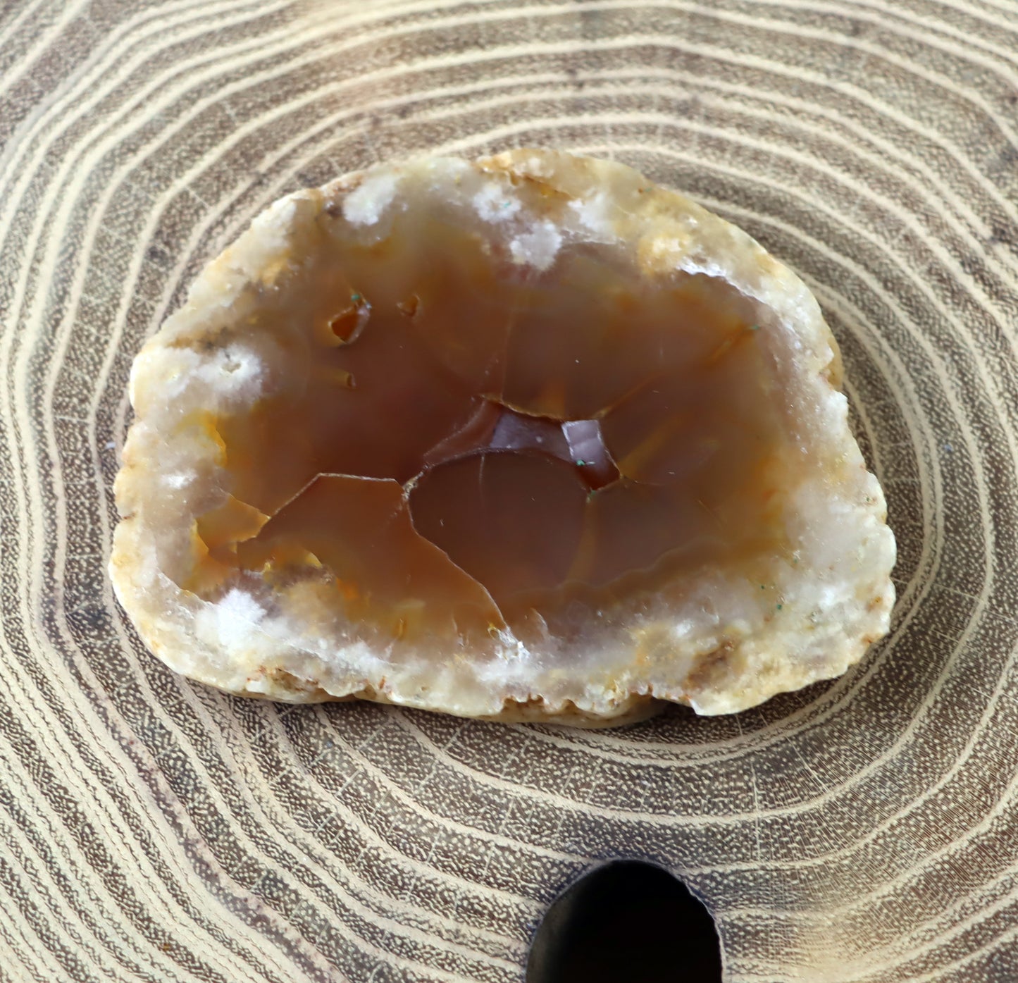 Carnelian geode slice