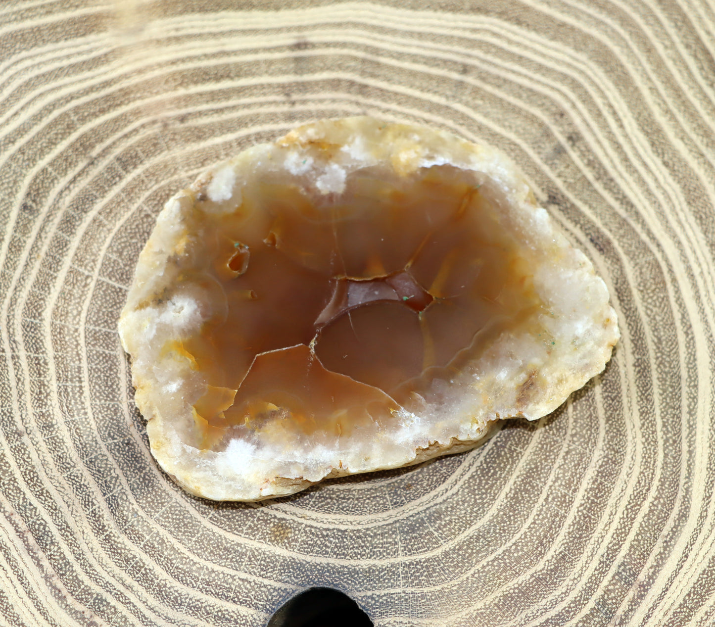 Carnelian geode slice