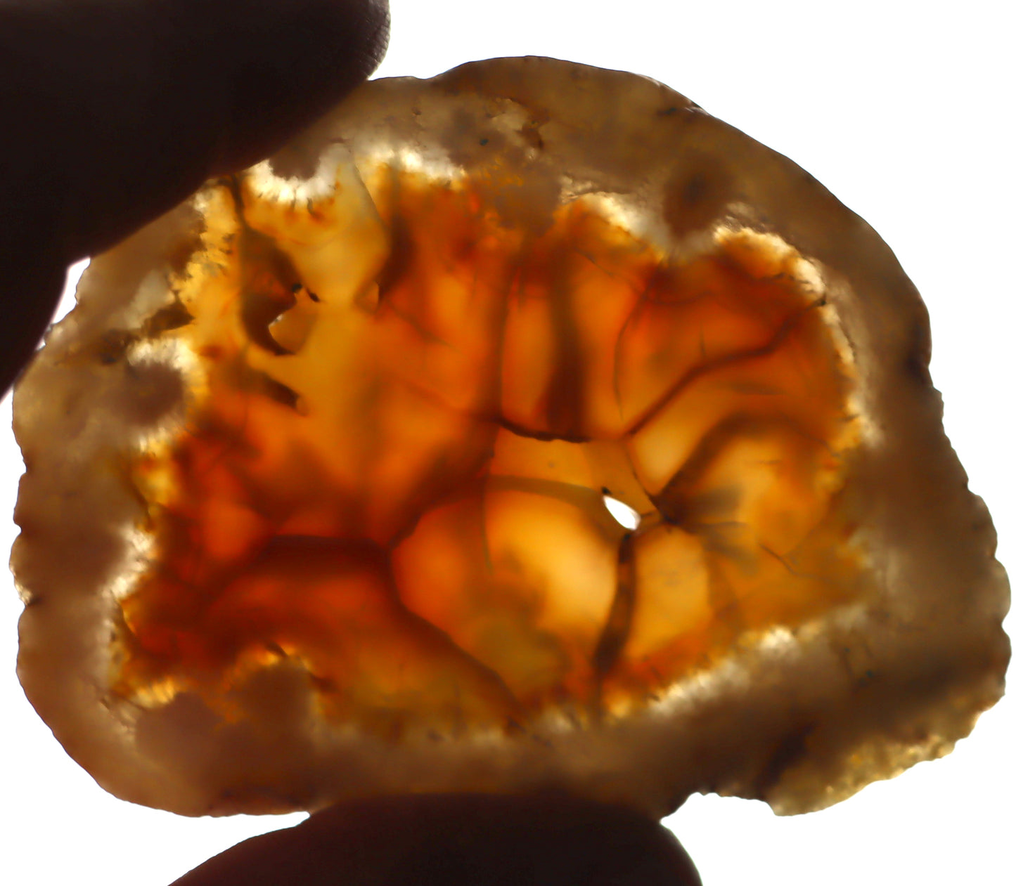 Carnelian geode slice