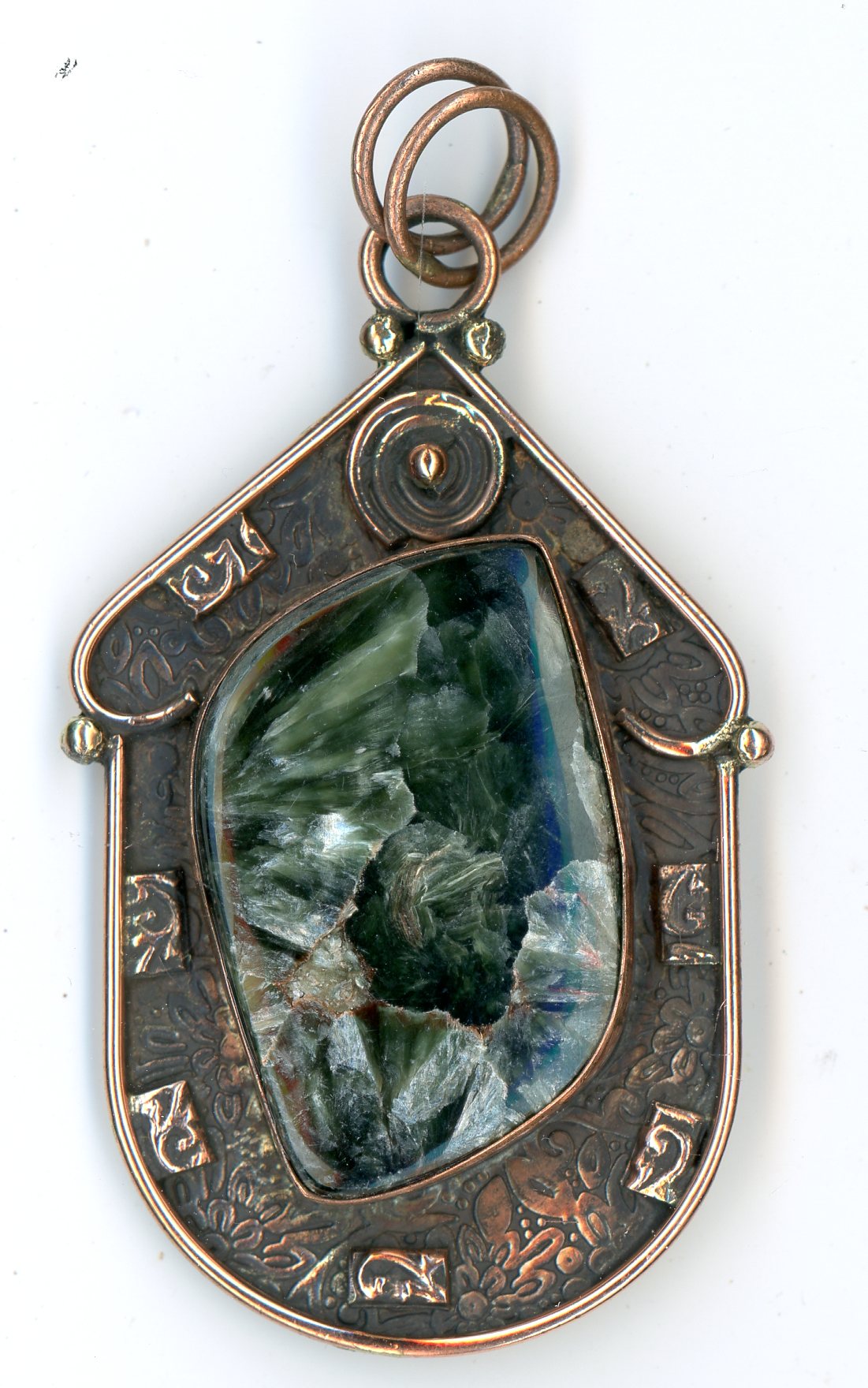 Seraphite pendant in copper
