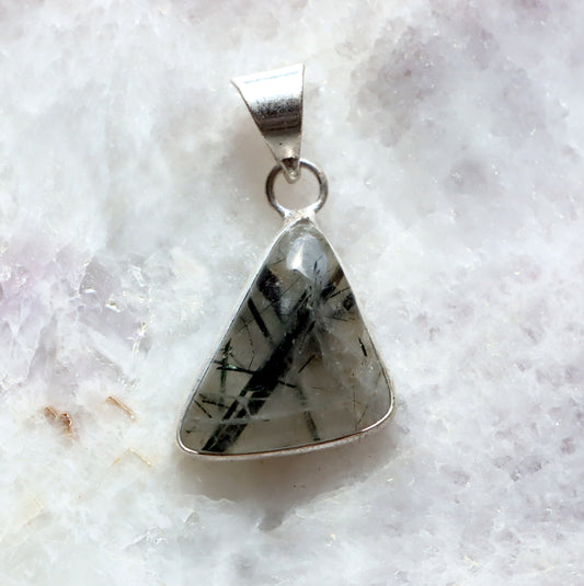 Tourmaline pendant in crystal