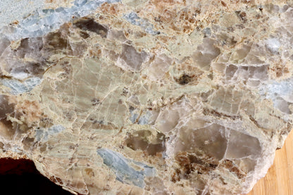 Blue calcite garnets brownish