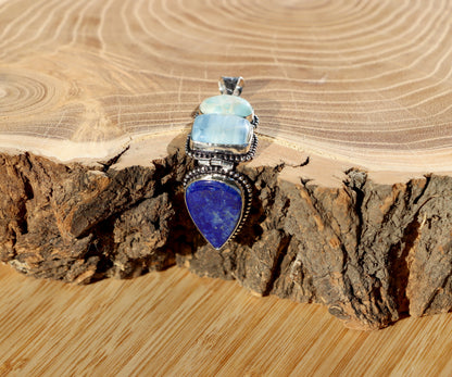 Přívěšek lapis lazuli opál Owyhee larimar