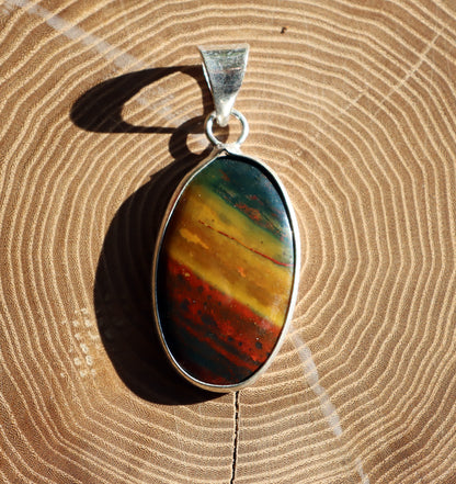 Rainbow jasper pendant