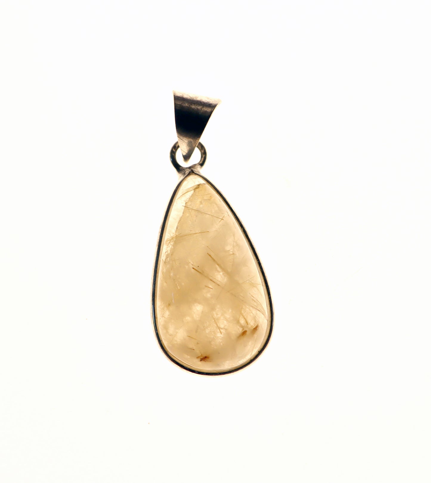 Rutile pendant in crystal