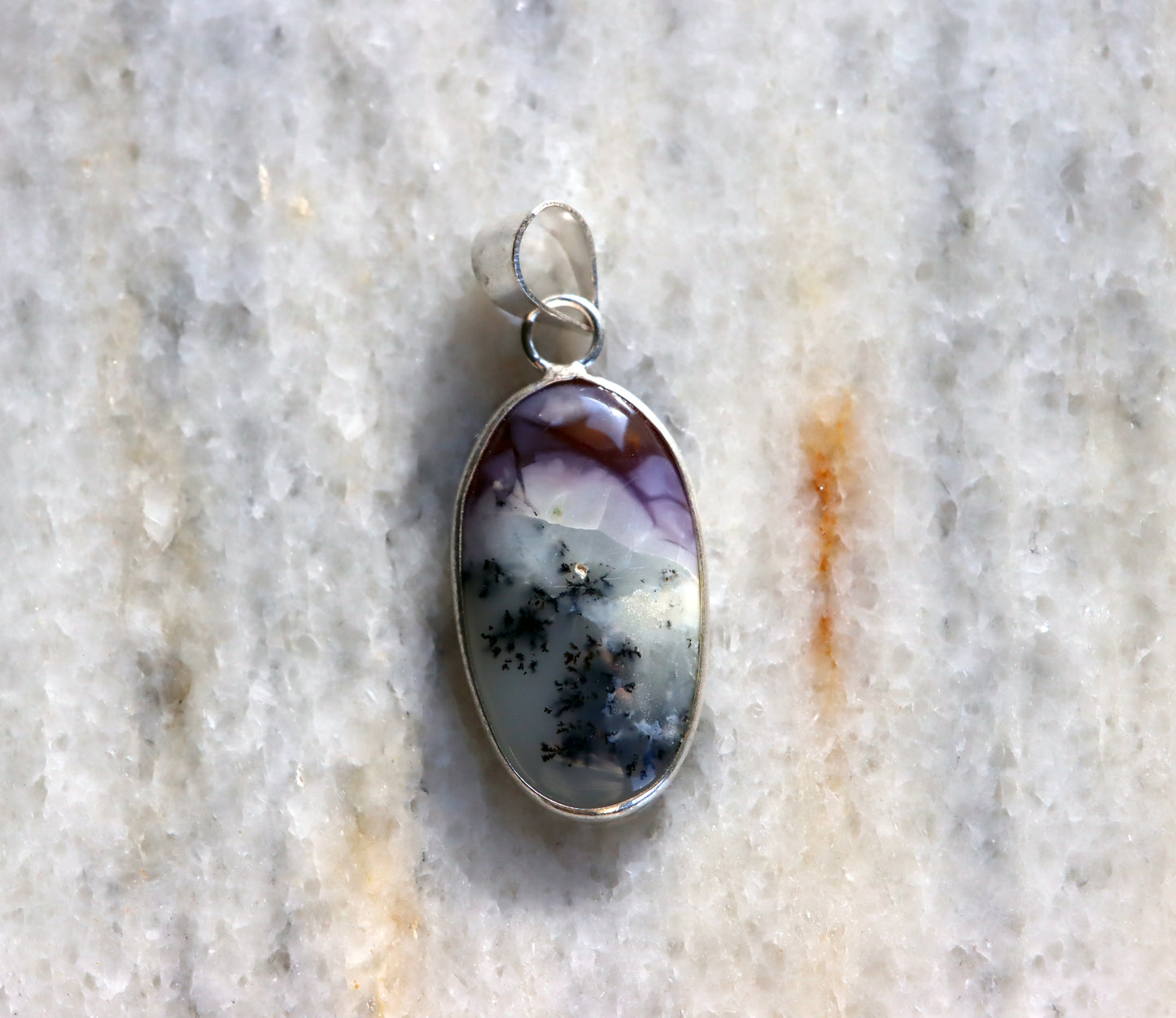 Dendritic opal pendant