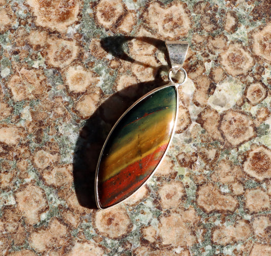 Rainbow jasper pendant