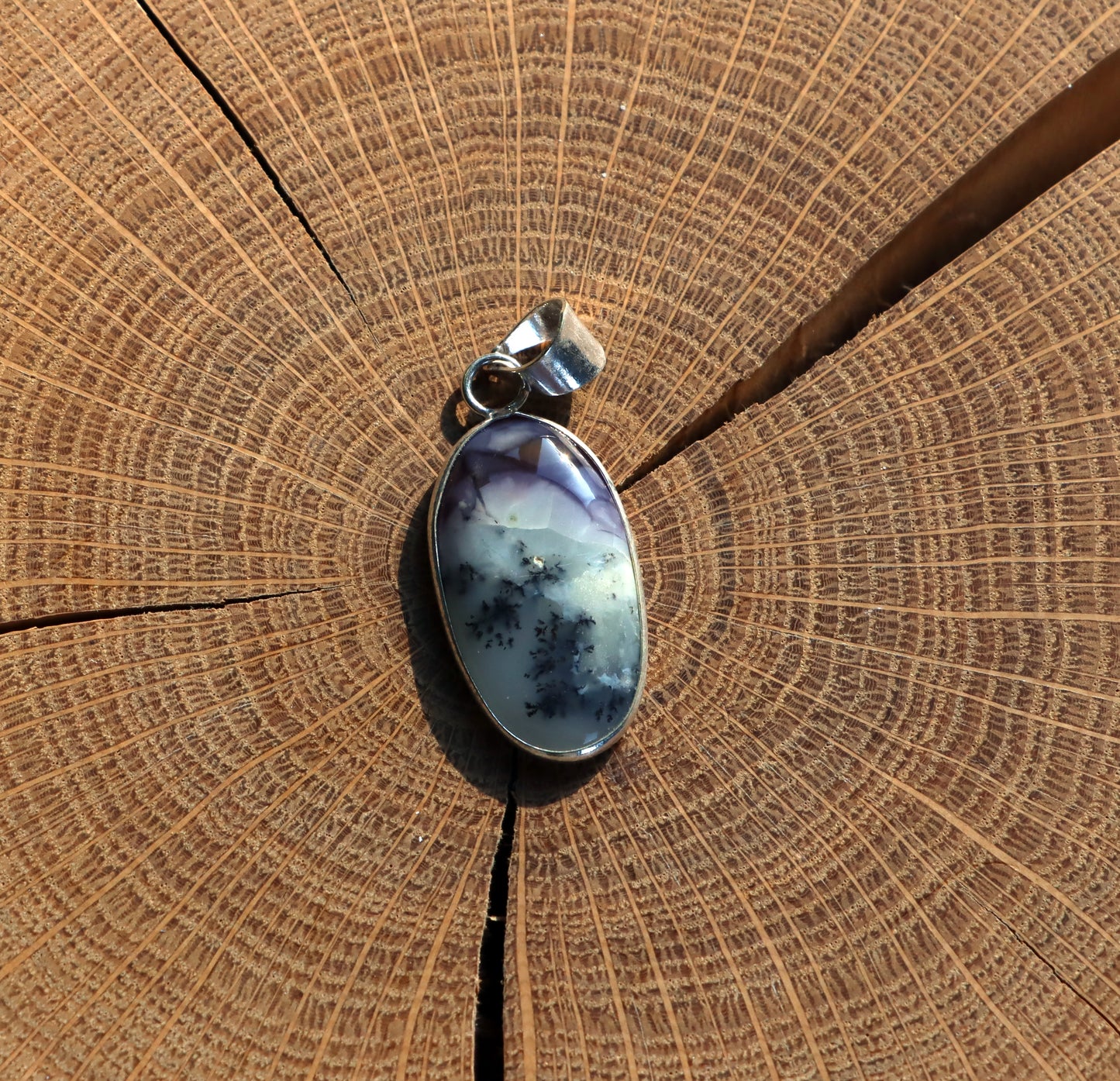 Dendritic opal pendant