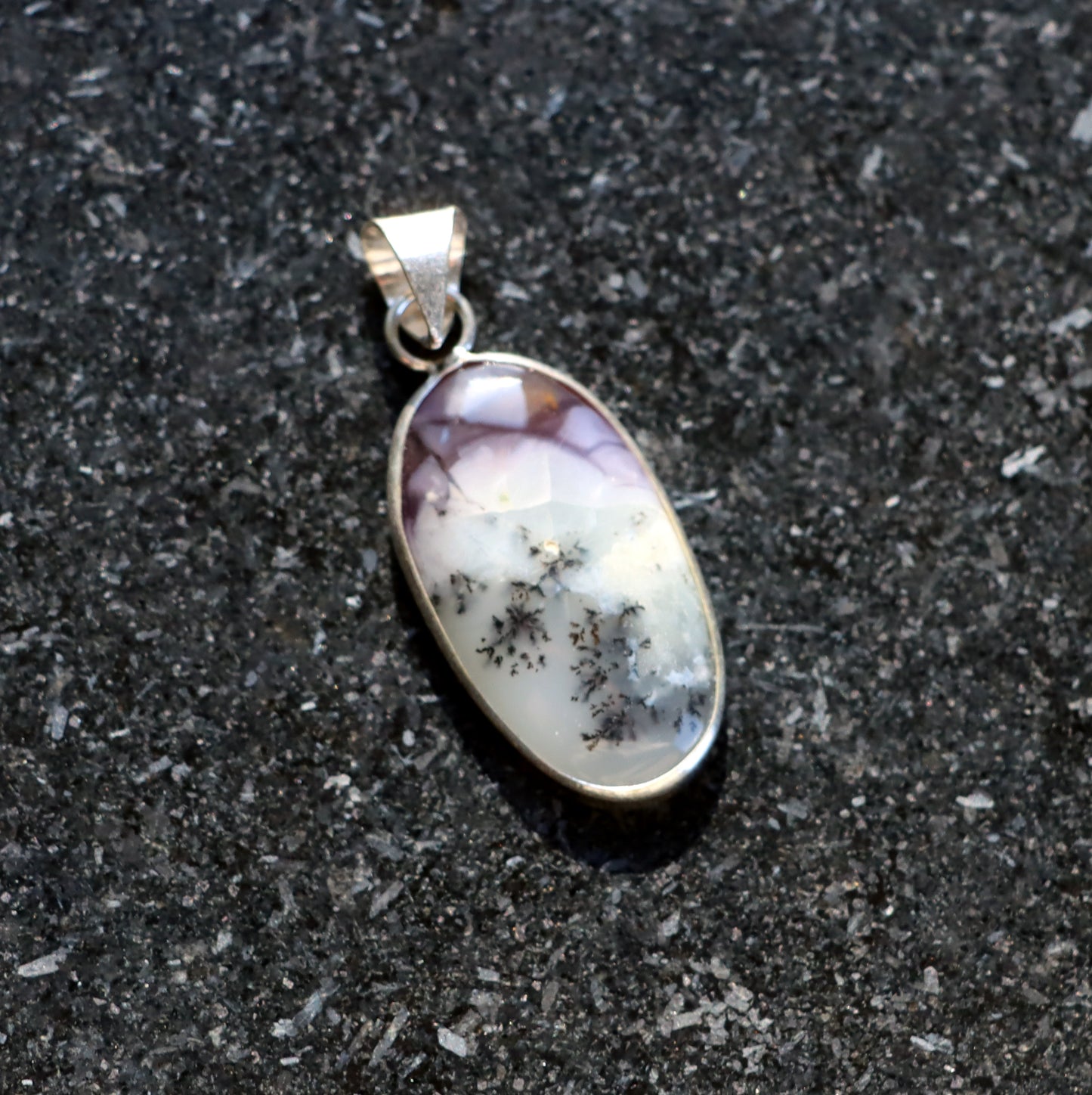 Dendritic opal pendant