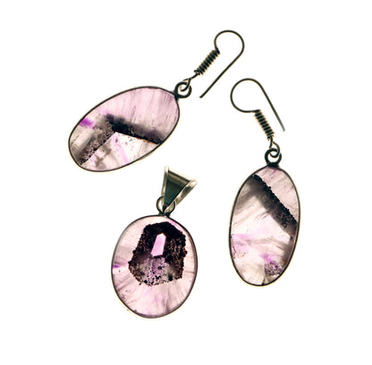 Amethyst earring pendant set