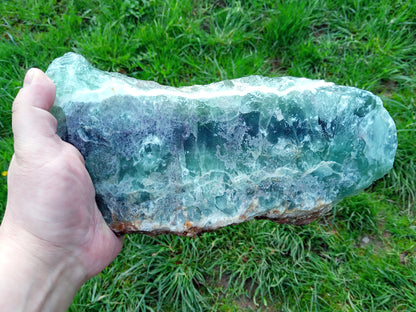 Polished blue-green fluorite
