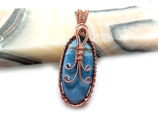 Owyhee opal pendant in copper