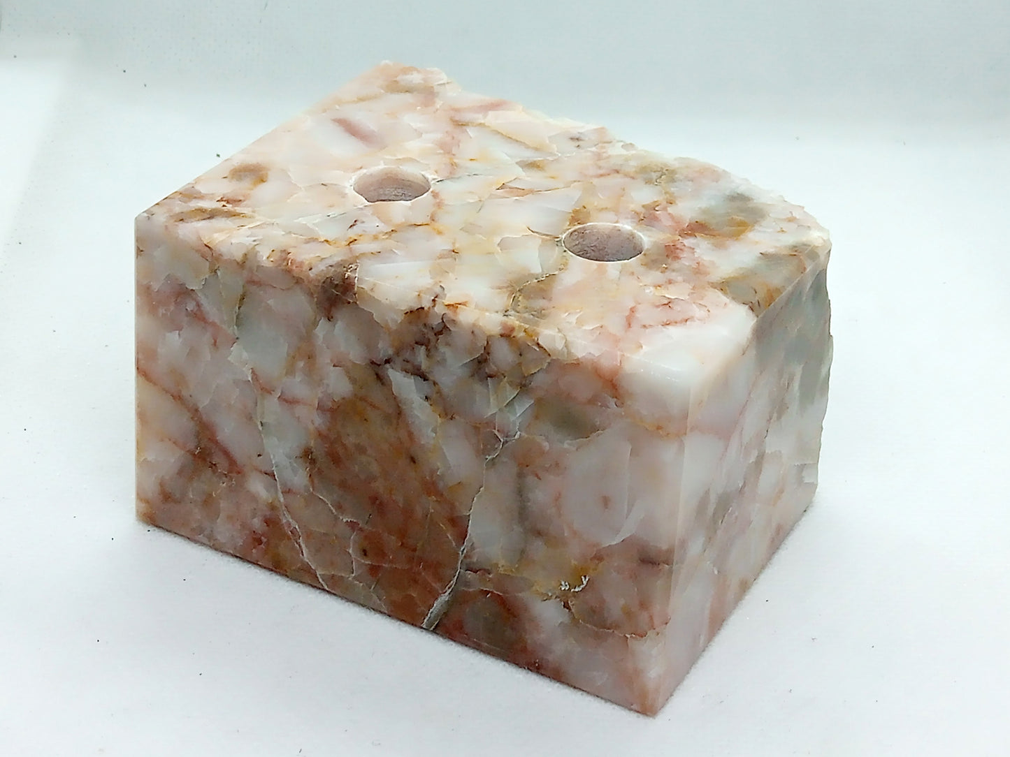 Pink calcite pencil stand