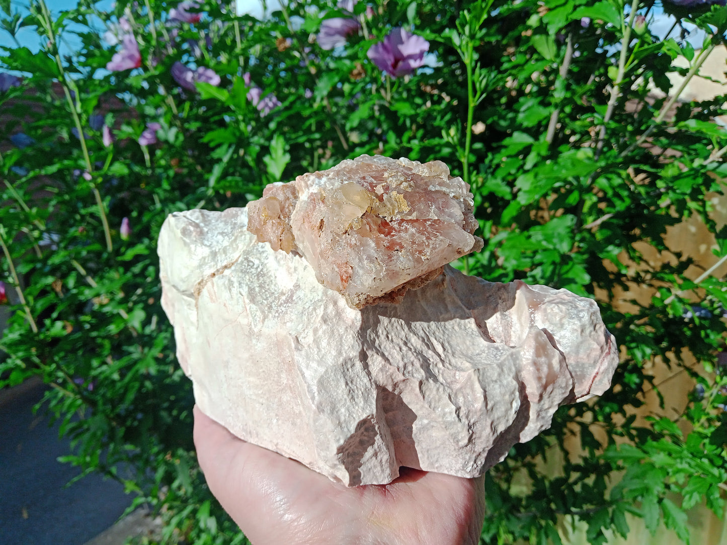 Calcite on corroded limestone