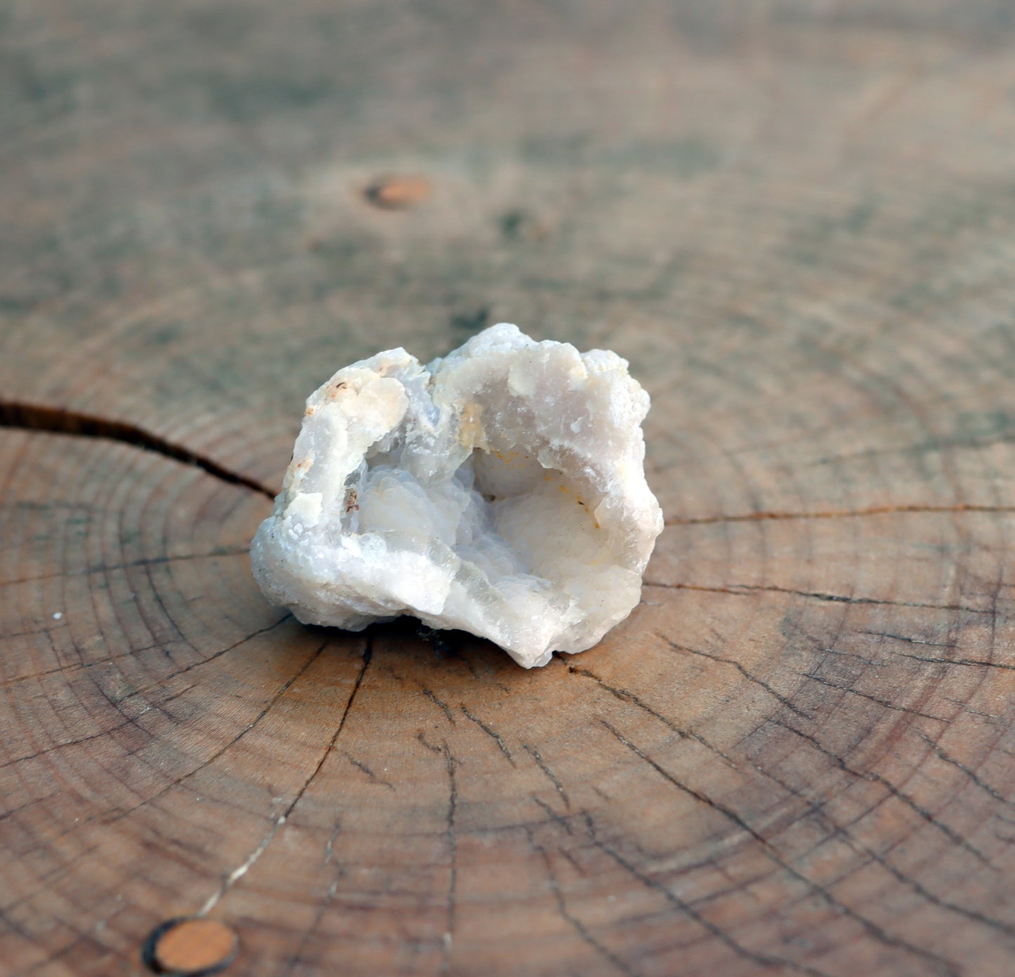 Chalcedony transparent in geode