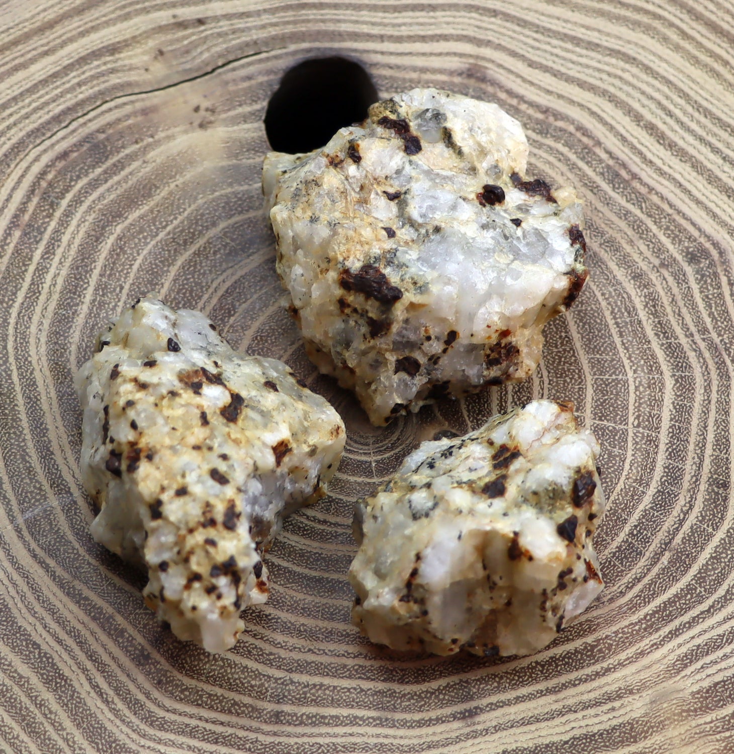 Galena crystals in quartz vein 3 pcs