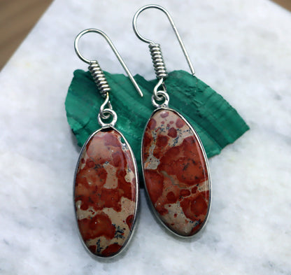 Asteroid jasper earrings