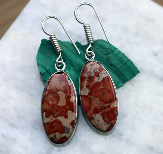 Asteroid jasper earrings