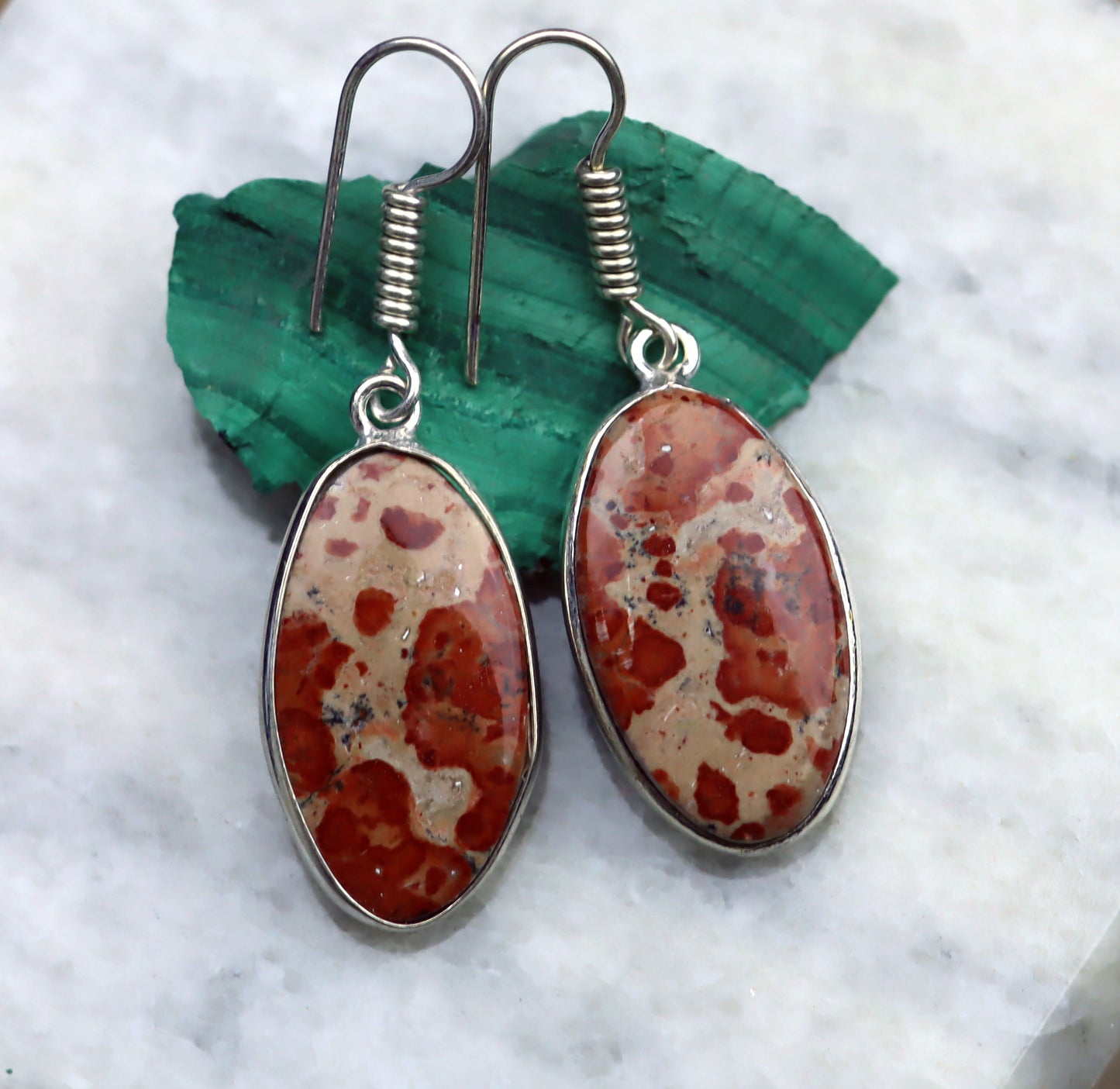 Asteroid jasper earrings