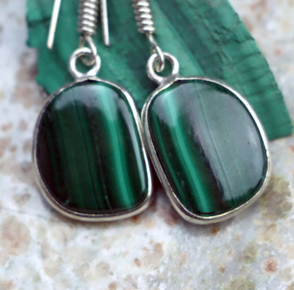 Malachite earrings