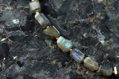 Faceted labradorite necklace