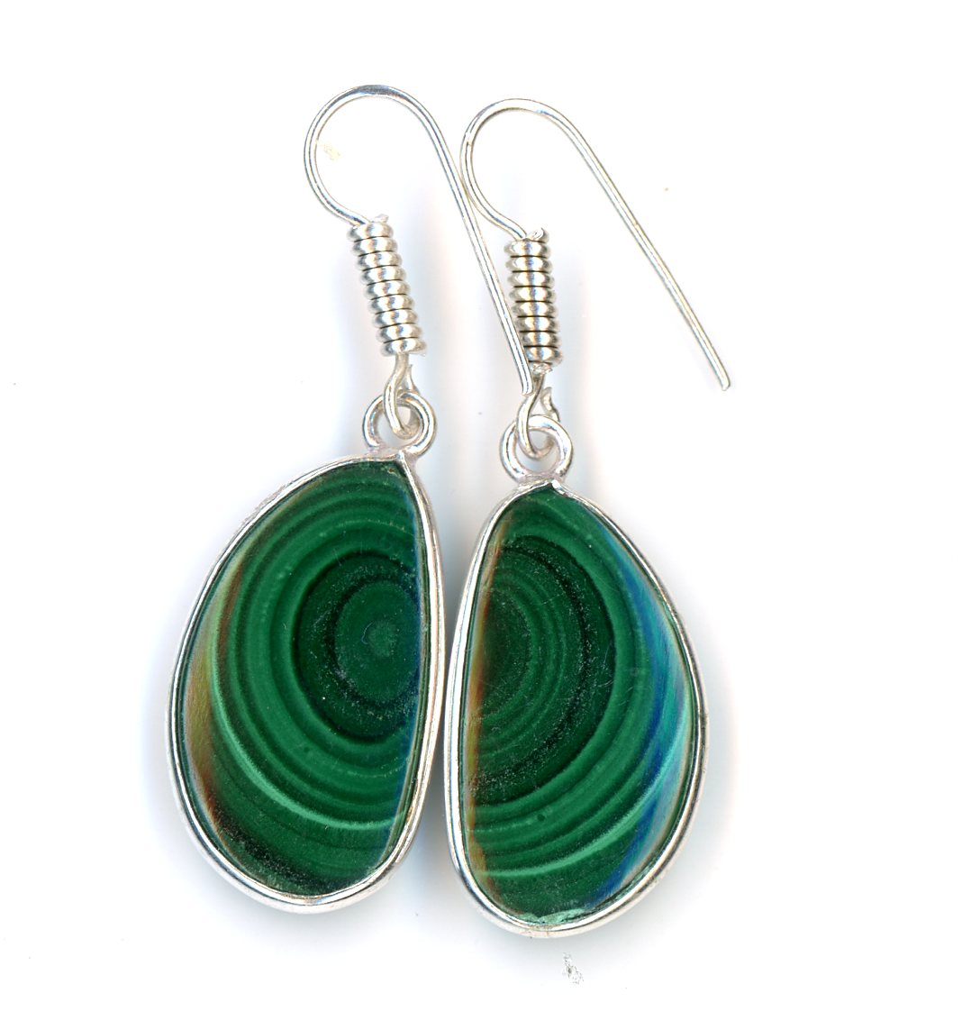 Malachite earrings