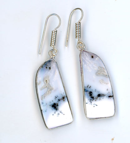 Dendritic opal earrings