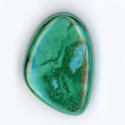 Cabochon azuromalachite