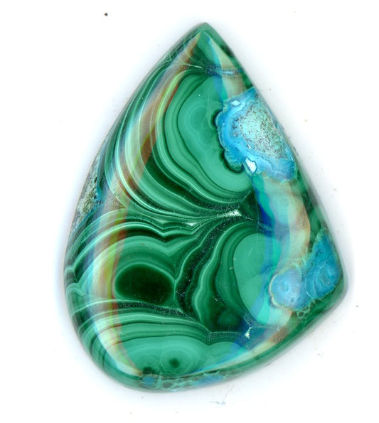 Cabochon azuromalachite