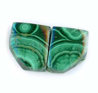 Malachite pair cabochons