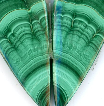 Malachite pair cabochons