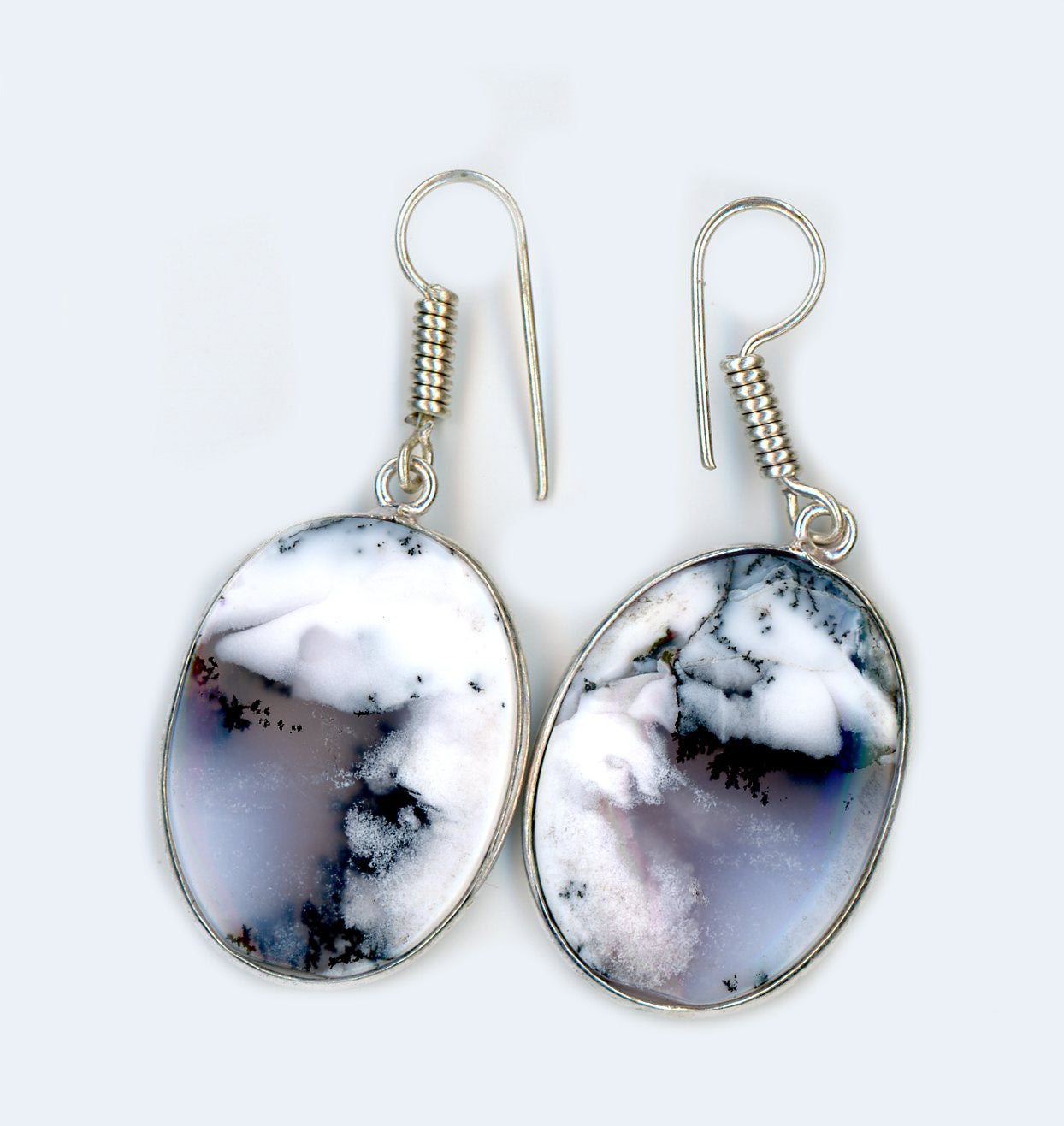 Dendritic opal earrings