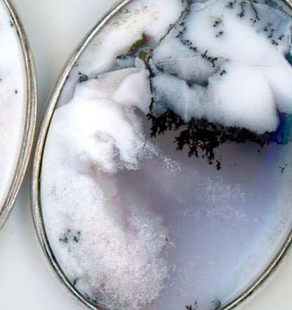 Dendritic opal earrings