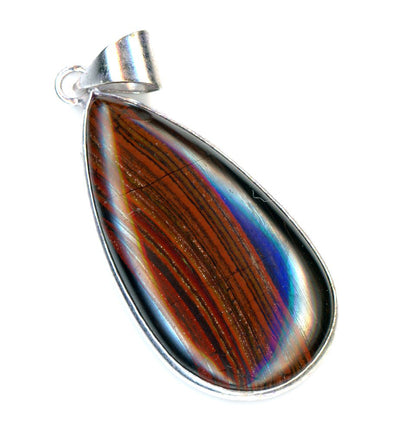 Banded iron ore hematite pendant