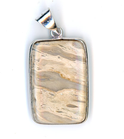 Petrified palm tree pendant