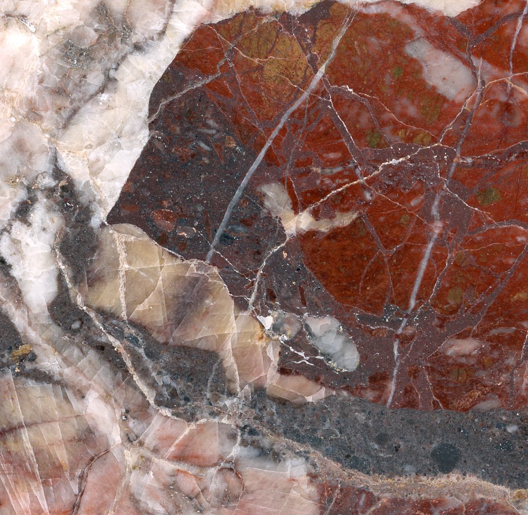 Barite calcite in marble