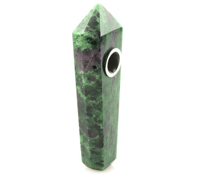 Peace pipe, ruby ​​in zoisite