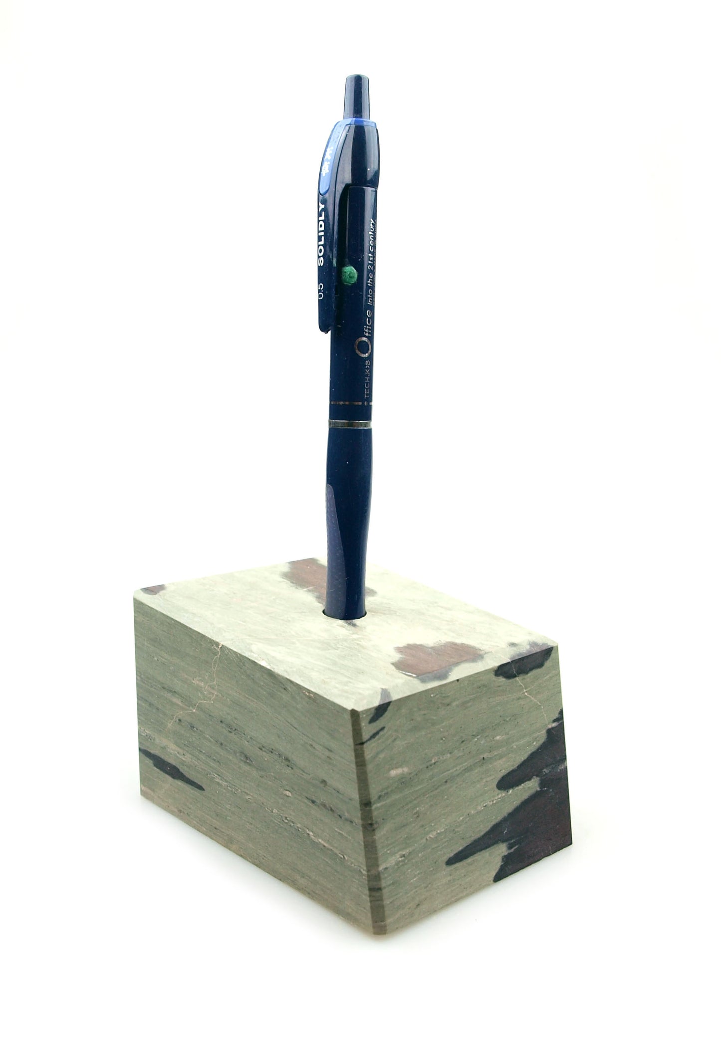 A talc slate pencil stand