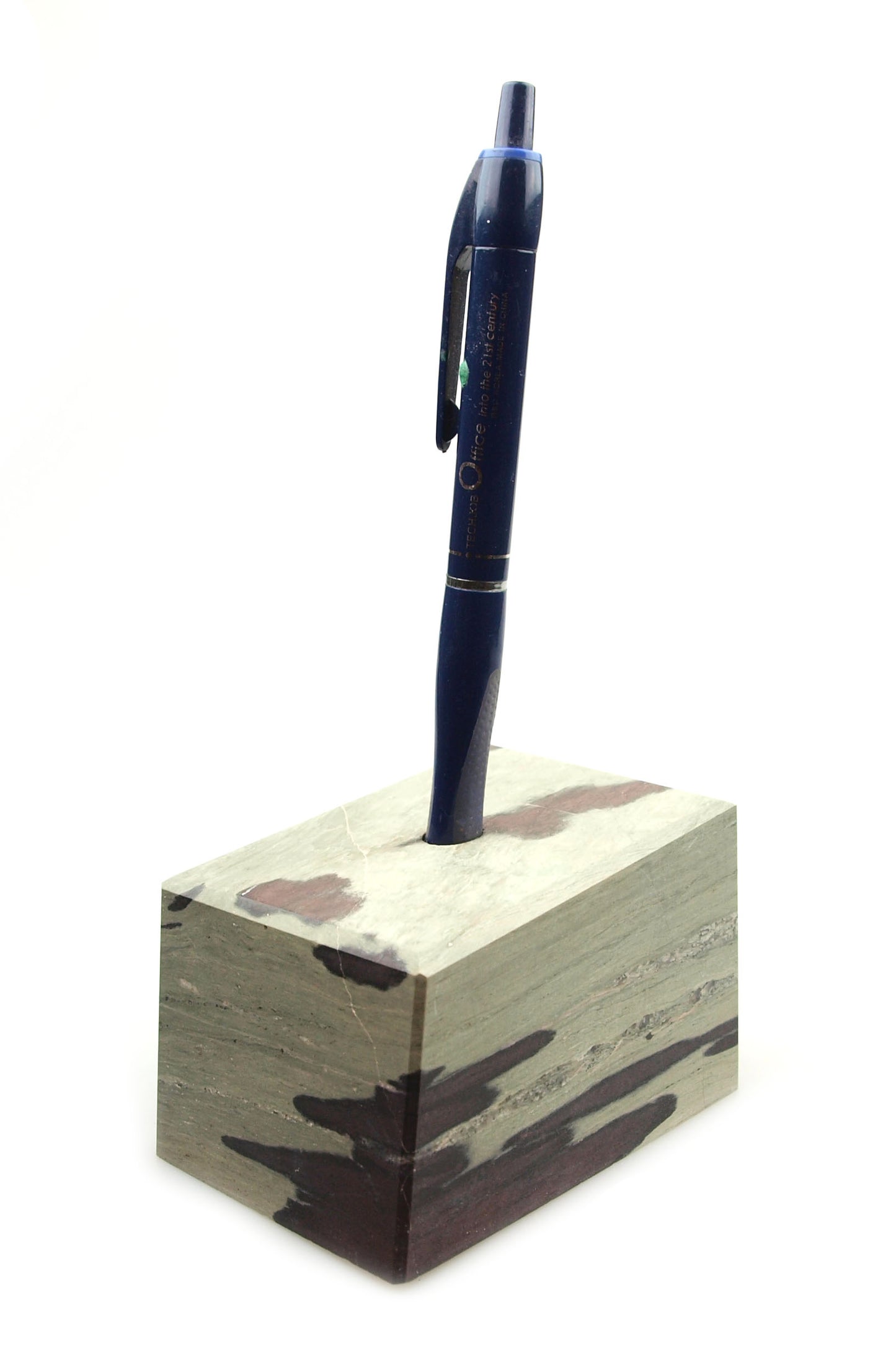 A talc slate pencil stand