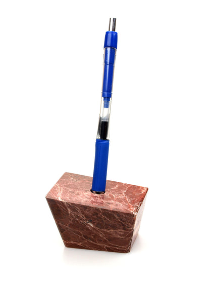 Blood Limestone Pencil Stand with Fossils