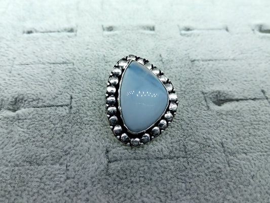 Ring blue Owyhee opal